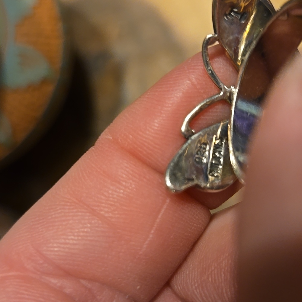 Sterling Silver and Turquoise Butterfly ring - Picture 5 of 7